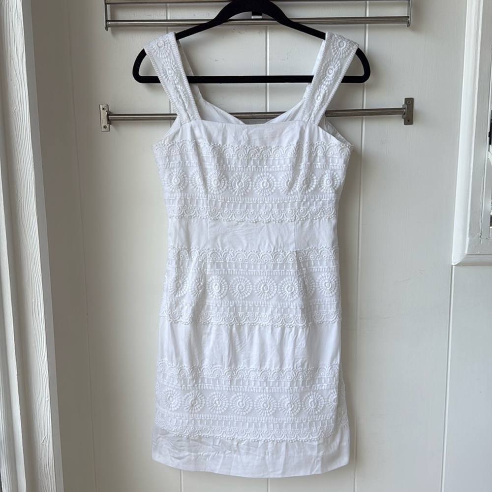 Lilly Pulitzer For the Love of Lace Bree White Sleeveless Dress 0 - Picture 3 of 8